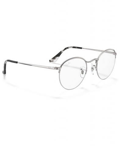 RX3947V ROUND GAZE Unisex Round Eyeglasses Silver $21.48 Unisex