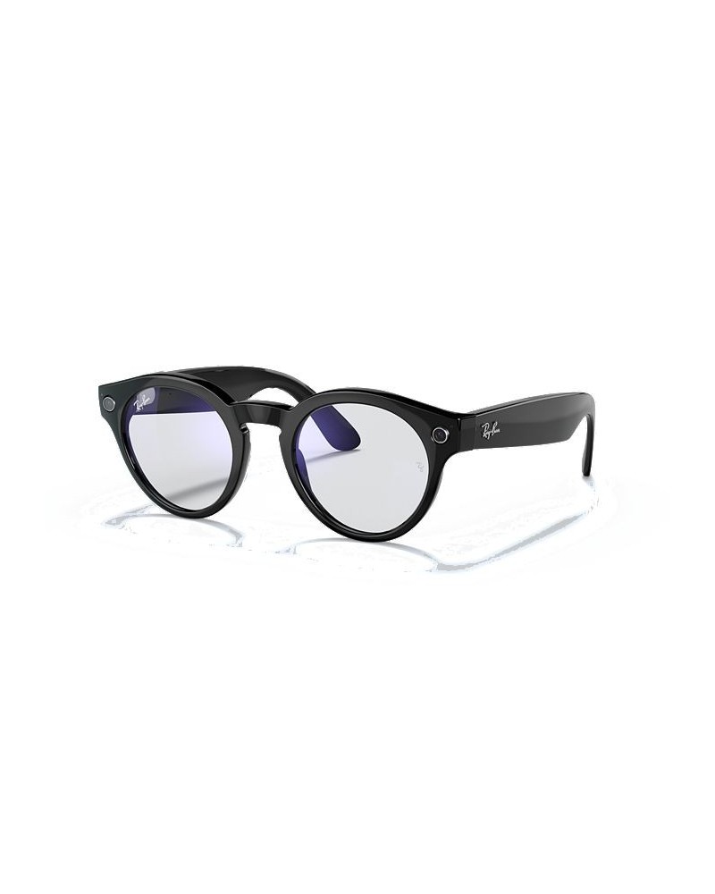 Stories Round Smart Glasses Shiny Black $44.85 Unisex