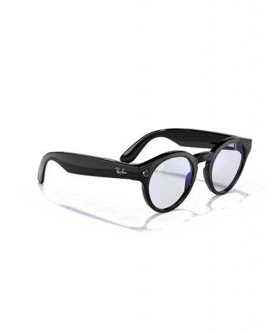 Stories Round Smart Glasses Shiny Black $44.85 Unisex