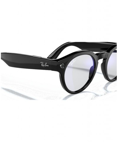 Stories Round Smart Glasses Shiny Black $44.85 Unisex