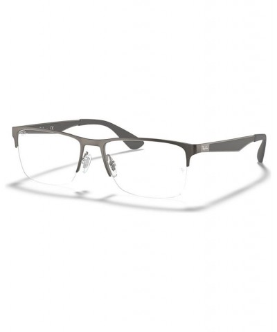 RX6335 Unisex Rectangle Eyeglasses Gold Blk $44.75 Unisex