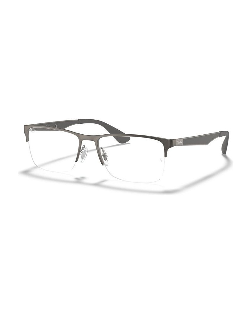 RX6335 Unisex Rectangle Eyeglasses Gold Blk $44.75 Unisex