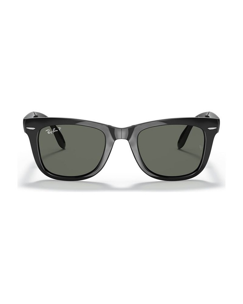 Polarized Sunglasses RB4105 FOLDING WAYFARER BLACK/GREEN POLAR $29.82 Unisex