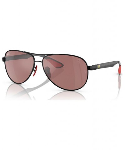 Men's Polarized Sunglasses RB8331M Scuderia Ferrari Collection Black $64.60 Mens