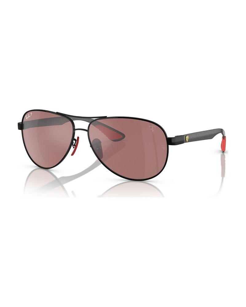 Men's Polarized Sunglasses RB8331M Scuderia Ferrari Collection Black $64.60 Mens