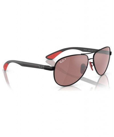 Men's Polarized Sunglasses RB8331M Scuderia Ferrari Collection Black $64.60 Mens