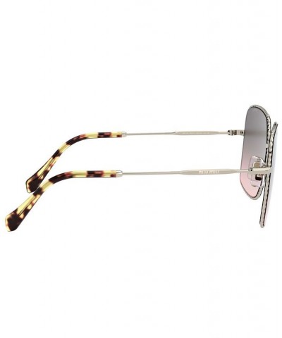 Sunglasses 0MU 61VS PALE GOLD/PINK GRADIENT GREY $65.85 Unisex