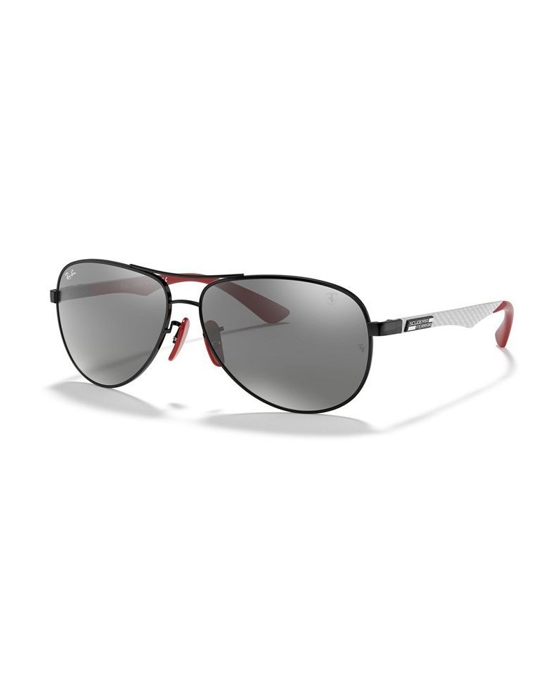 Men's Sunglasses RB8313M Scuderia Ferrari Collection 61 BLACK/GREY MIRROR $72.00 Mens