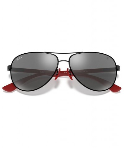 Men's Sunglasses RB8313M Scuderia Ferrari Collection 61 BLACK/GREY MIRROR $72.00 Mens