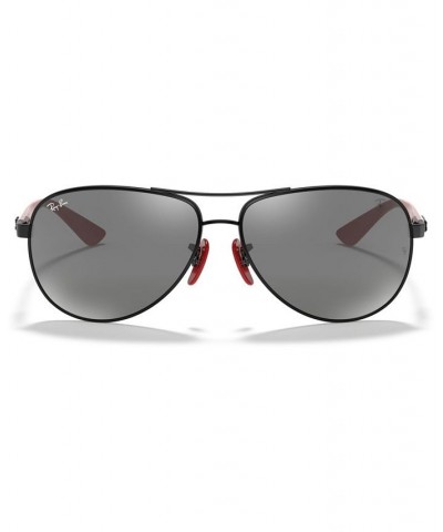 Men's Sunglasses RB8313M Scuderia Ferrari Collection 61 BLACK/GREY MIRROR $72.00 Mens