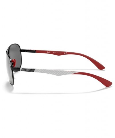 Men's Sunglasses RB8313M Scuderia Ferrari Collection 61 BLACK/GREY MIRROR $72.00 Mens