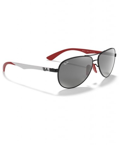 Men's Sunglasses RB8313M Scuderia Ferrari Collection 61 BLACK/GREY MIRROR $72.00 Mens