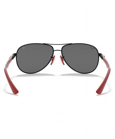 Men's Sunglasses RB8313M Scuderia Ferrari Collection 61 BLACK/GREY MIRROR $72.00 Mens