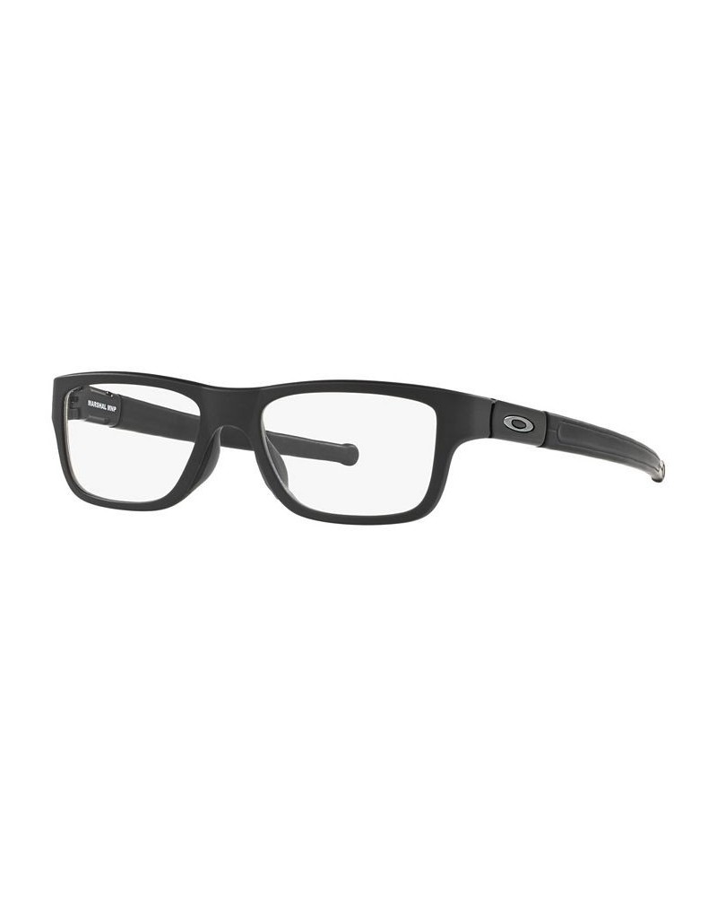 OX8091 Men's Rectangle Eyeglasses Black $33.28 Mens