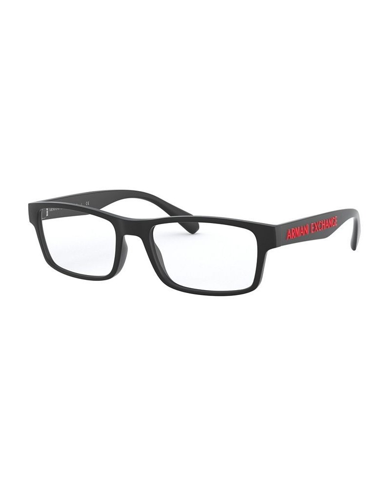 Armani Exchange AX3070 Men's Rectangle Eyeglasses Black $28.56 Mens