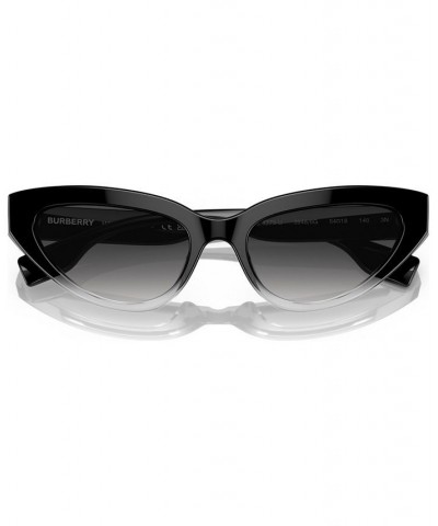 Women's Debbie Sunglasses BE4373U54-Y Black/Transparent $56.20 Womens