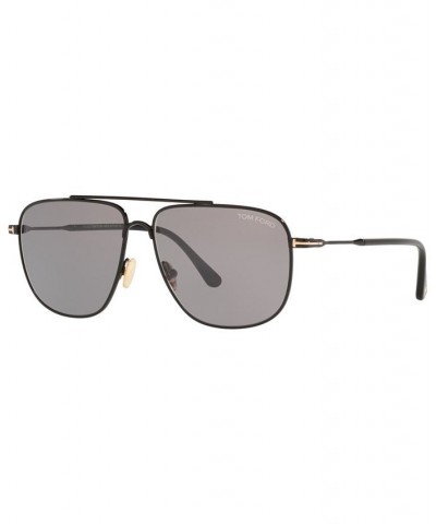 Men's Sunglasses TR001320 58 Black Shiny $99.60 Mens