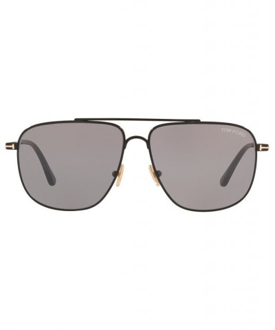 Men's Sunglasses TR001320 58 Black Shiny $99.60 Mens