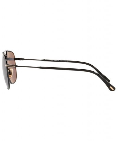 Men's Sunglasses TR001320 58 Black Shiny $99.60 Mens