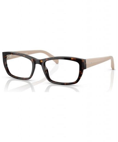 Women's Rectangle Eyeglasses PR 18OV52-O Tortoise $42.56 Womens