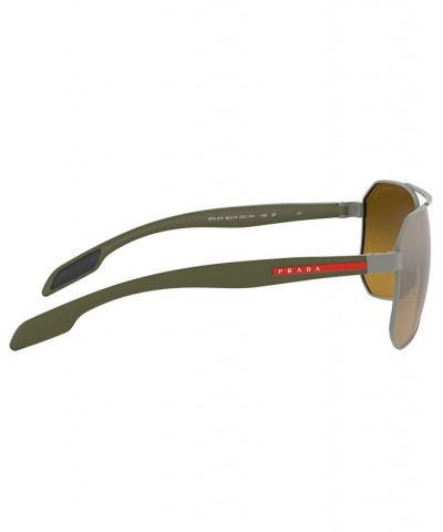 Men's Polarized Sunglasses PS 51VS 62 GUNMETAL RUBBER/POLAR BROWN MIRROR GREY GRAD $25.97 Mens