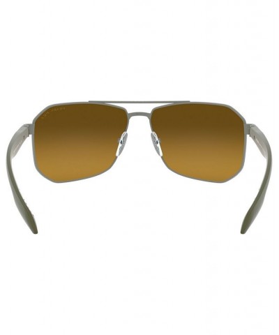 Men's Polarized Sunglasses PS 51VS 62 GUNMETAL RUBBER/POLAR BROWN MIRROR GREY GRAD $25.97 Mens