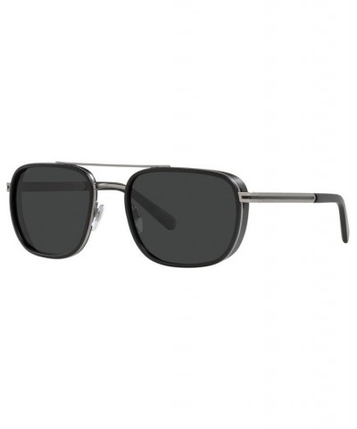 Men's Polarized Sunglasses BV5053 56 Matte Gunmetal $70.92 Mens