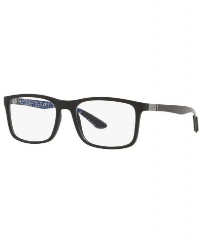 RB8908 OPTICS Unisex Rectangle Eyeglasses Matte Black $72.00 Unisex