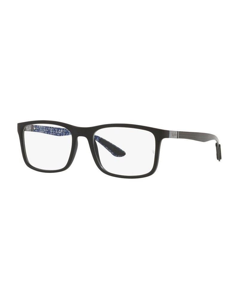 RB8908 OPTICS Unisex Rectangle Eyeglasses Matte Black $72.00 Unisex