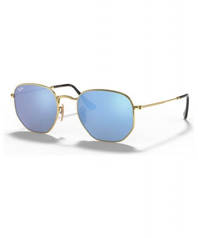 Sunglasses RB3548N HEXAGONAL FLAT LENSES GOLD/BLUE MIRROR $28.20 Unisex