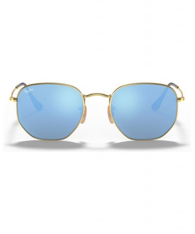 Sunglasses RB3548N HEXAGONAL FLAT LENSES GOLD/BLUE MIRROR $28.20 Unisex