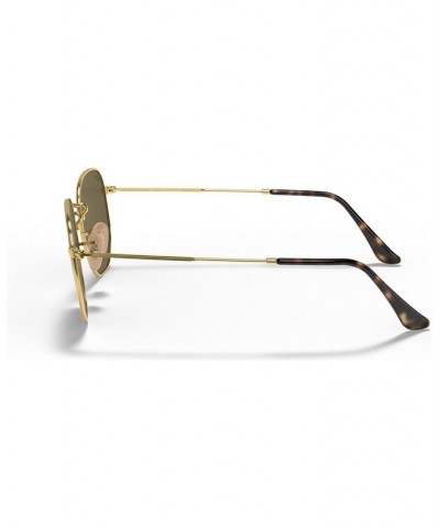 Sunglasses RB3548N HEXAGONAL FLAT LENSES GOLD/BLUE MIRROR $28.20 Unisex