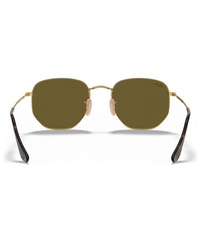 Sunglasses RB3548N HEXAGONAL FLAT LENSES GOLD/BLUE MIRROR $28.20 Unisex