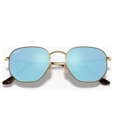 Sunglasses RB3548N HEXAGONAL FLAT LENSES GOLD/BLUE MIRROR $28.20 Unisex