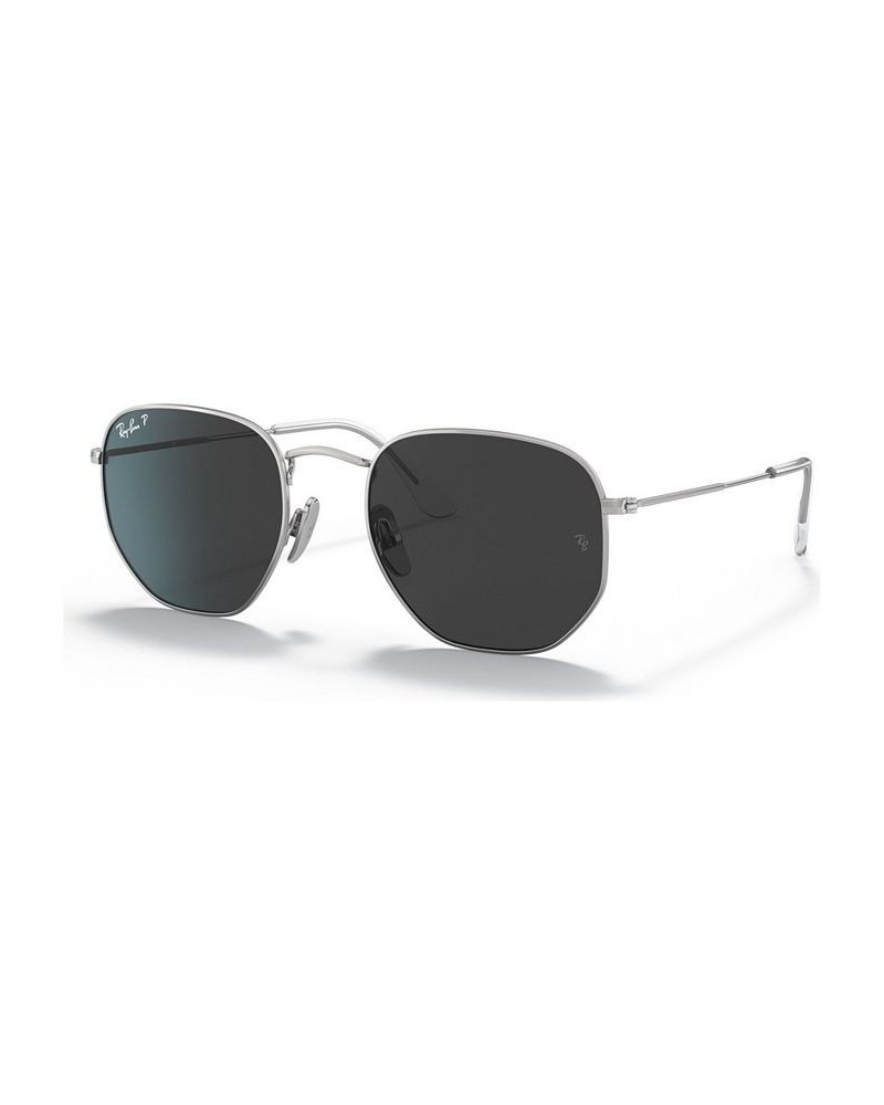 Unisex Polarized Sunglasses RB8148 HEXAGONAL 51 Demigloss Gunmetal $94.29 Unisex