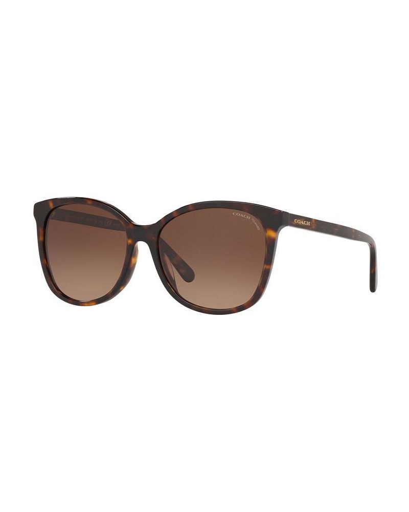 Polarized Sunglasses HC8271U 57 L1101 Dark Tortoise/Dark Brown Gradient POLAR $54.81 Unisex