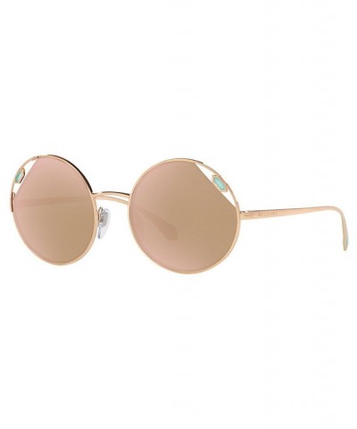 Women's Sunglasses BV6159 54 PINK GOLD/CLEAR MIRROR REAL ROSE GOLD $177.75 Womens