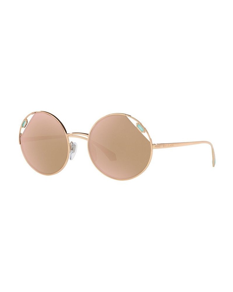 Women's Sunglasses BV6159 54 PINK GOLD/CLEAR MIRROR REAL ROSE GOLD $177.75 Womens