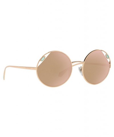 Women's Sunglasses BV6159 54 PINK GOLD/CLEAR MIRROR REAL ROSE GOLD $177.75 Womens