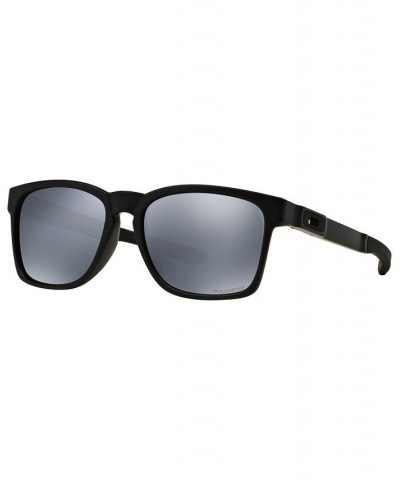 Men's Rectangle Sunglasses OO9272 55 Catalyst Black $21.30 Mens