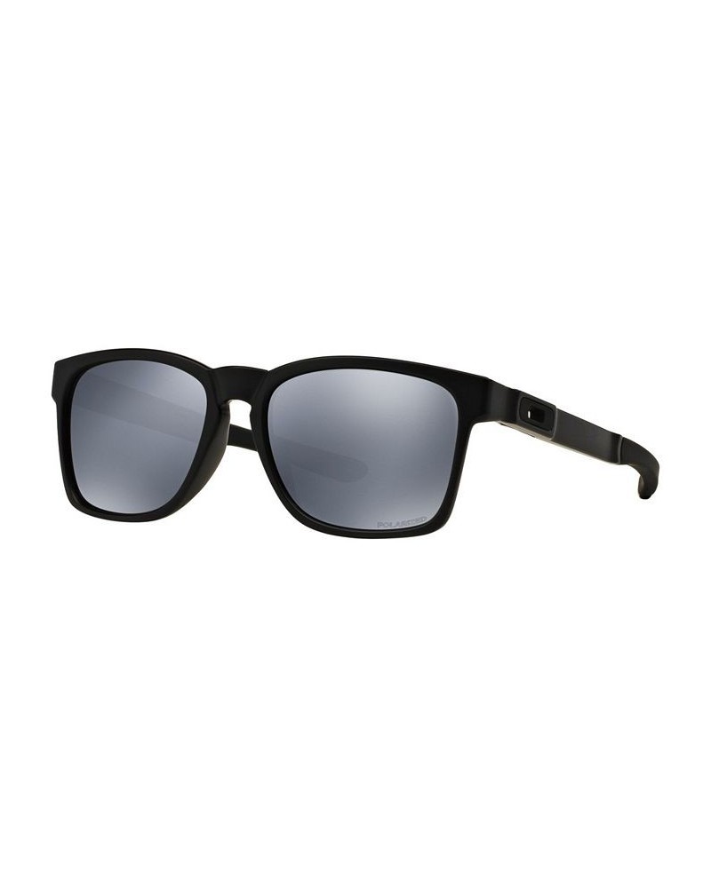 Men's Rectangle Sunglasses OO9272 55 Catalyst Black $21.30 Mens