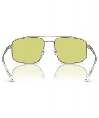 Men's Sunglasses EA2139 Matte Silver-Tone $44.40 Mens