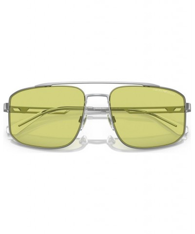 Men's Sunglasses EA2139 Matte Silver-Tone $44.40 Mens