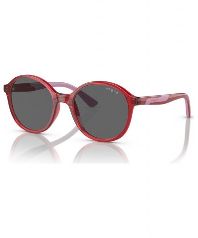 Jr Kids Sunglasses VJ2018 Transparent Dark Red $10.34 Kids