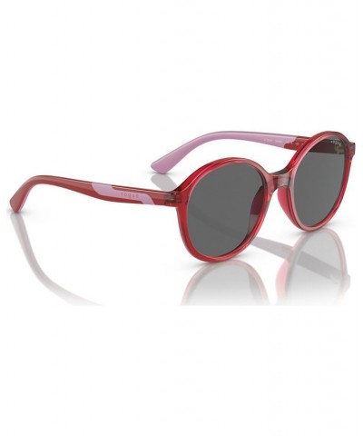 Jr Kids Sunglasses VJ2018 Transparent Dark Red $10.34 Kids