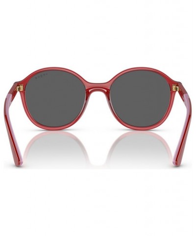 Jr Kids Sunglasses VJ2018 Transparent Dark Red $10.34 Kids