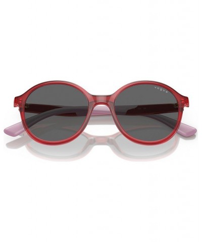 Jr Kids Sunglasses VJ2018 Transparent Dark Red $10.34 Kids