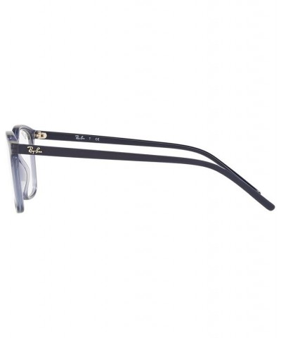 RX7185 Unisex Square Eyeglasses Transparent Violet $31.24 Unisex