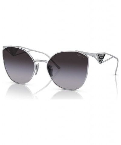 Women's Sunglasses PR 50ZS59-Y Silver Tone $85.51 Womens