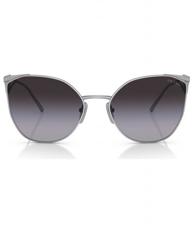 Women's Sunglasses PR 50ZS59-Y Silver Tone $85.51 Womens